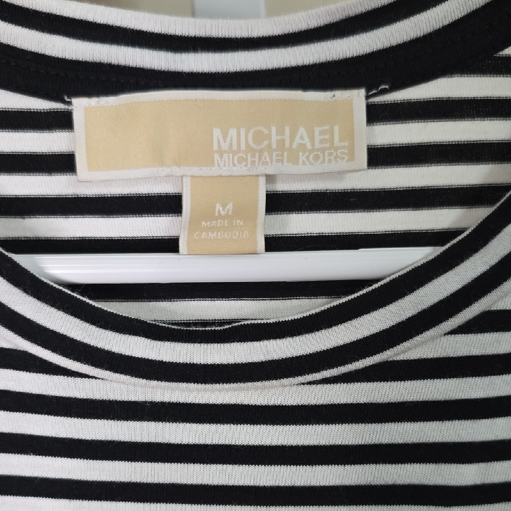 Michael Kors Black and White Sleeveless Blouse Ladies Sz M - Picture 3 of 4
